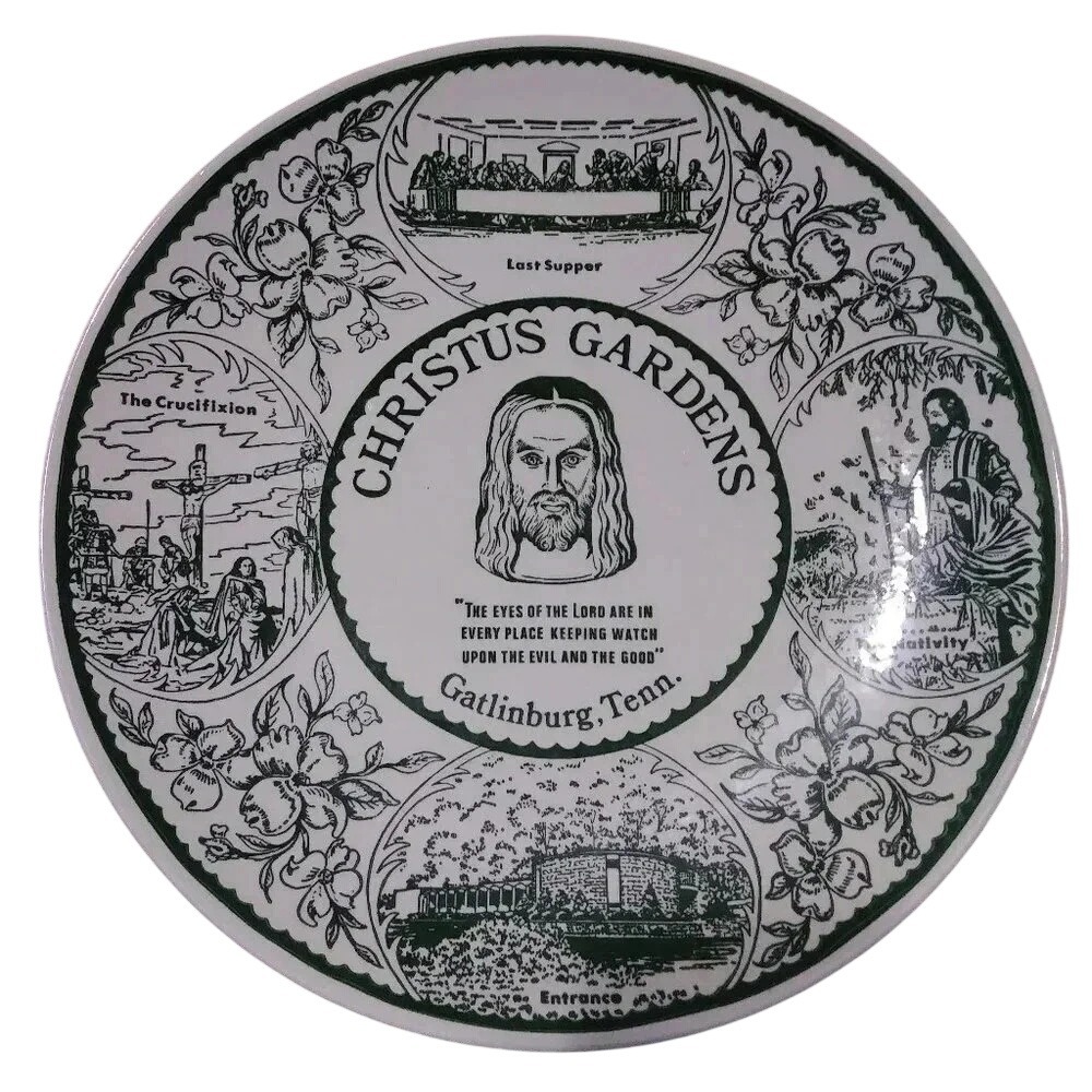 Retro Christus Gardens Souvenir Plate - Gatlinburg